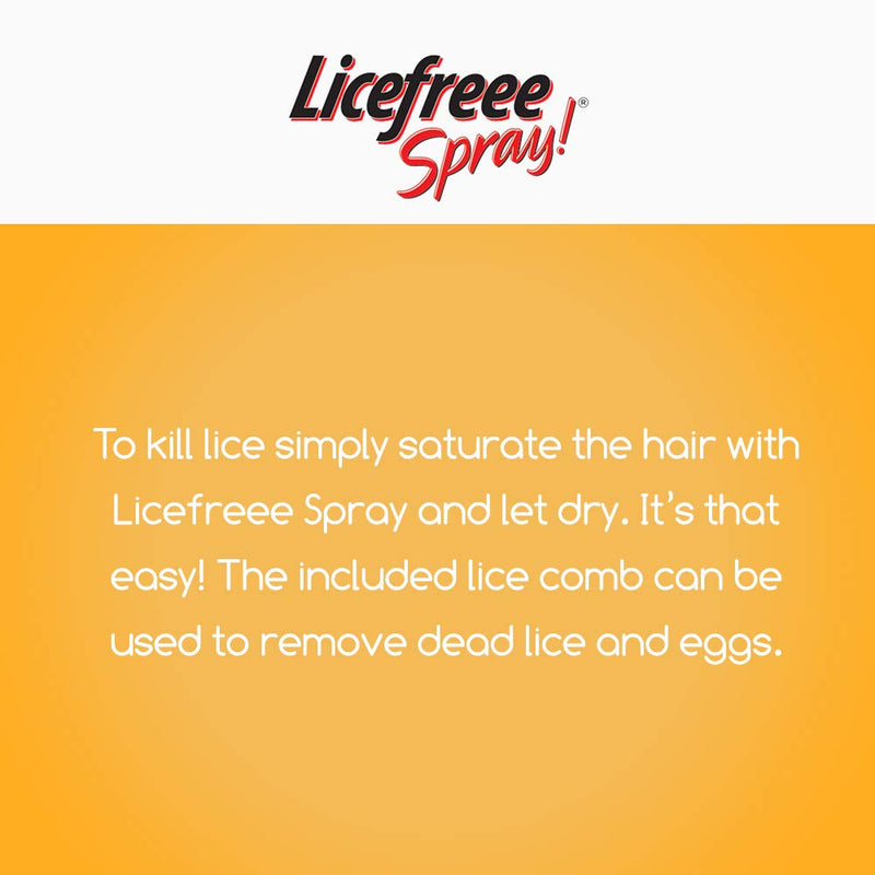 Tec Labs Licefreee Spray Head Lice Spray - Includes Professional Metal Nit and Lice Comb, 6 Fl Oz (Pack of 1) - NewNest Australia
