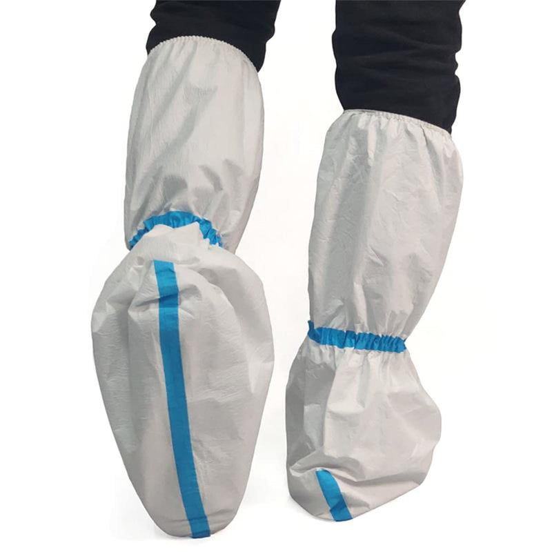 ZMDREAM 5 Pairs Disposable Boot and Shoe Covers Non-Slip and Waterproof White 18 inch Tall - NewNest Australia