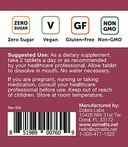 EZ Melts Resveratrol as Trans-Resveratrol, 150 mg, Sublingual Vitamins, Vegan, Zero Sugar, Natural Grape Flavor, 60 Fast Dissolve Tablets - NewNest Australia