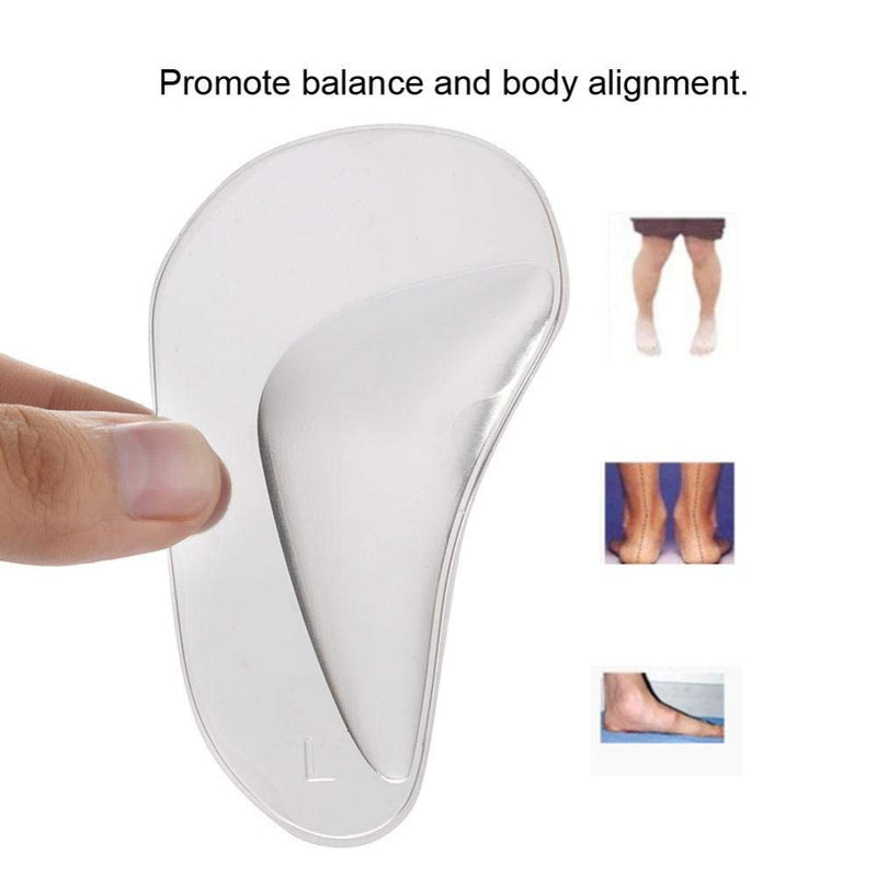 Silicone Orthotic Insoles, 2 Pairs/Set Orthotic Gel Feet Foot Arch Support Cushion Shoe Insoles Pads Flat Feet Plantar Fasciitis Insole Relieves Pain & Reduces Pressure for Men&Woman (Transparent) Transparent - NewNest Australia