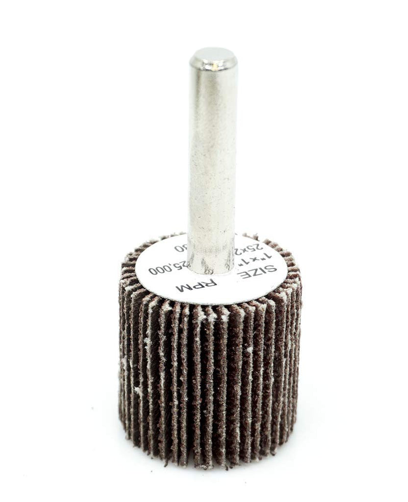 Benchmark Abrasives 1" x 1" x 1/4" Shank Mounted High-Quality Resin Bond Aluminum Oxide Flap Wheels 40 Grit - 10 Pack - NewNest Australia