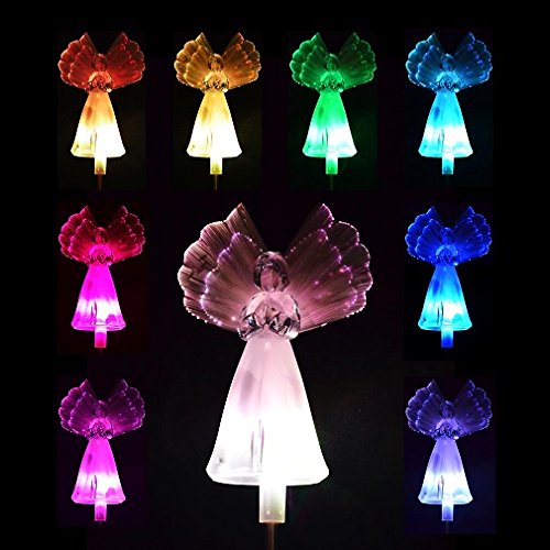 Solar Frosty Praying Angel Garden Light, Fiber Optic Wing - NewNest Australia