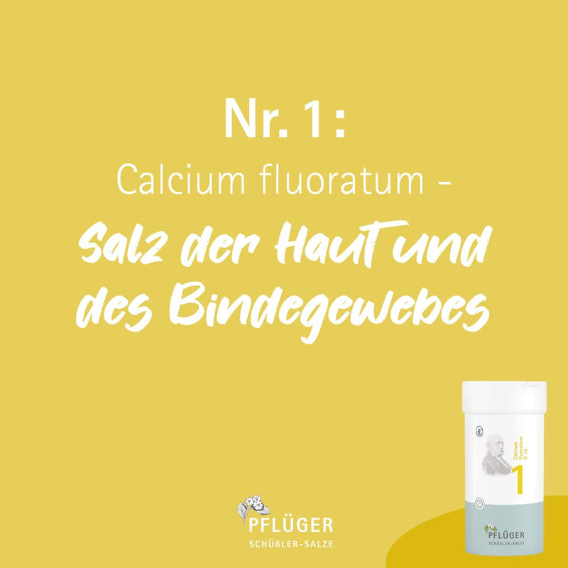 PFLÜGER Schüßler Salts No. 1 Calcium fluoratum D12 - 400 tablets - The salt for the skin and connective tissue - gluten-free - NewNest Australia