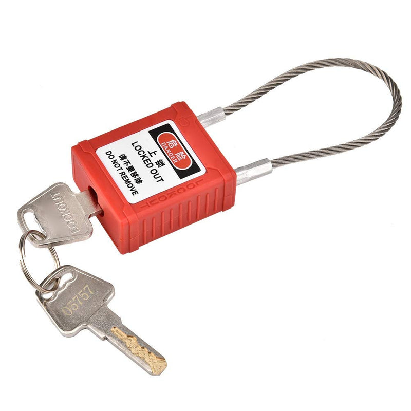 Lockout Tagout Locks, Safety Padlock Engineering Non-Conductive Lock Long Body Safety Padlock Red - NewNest Australia