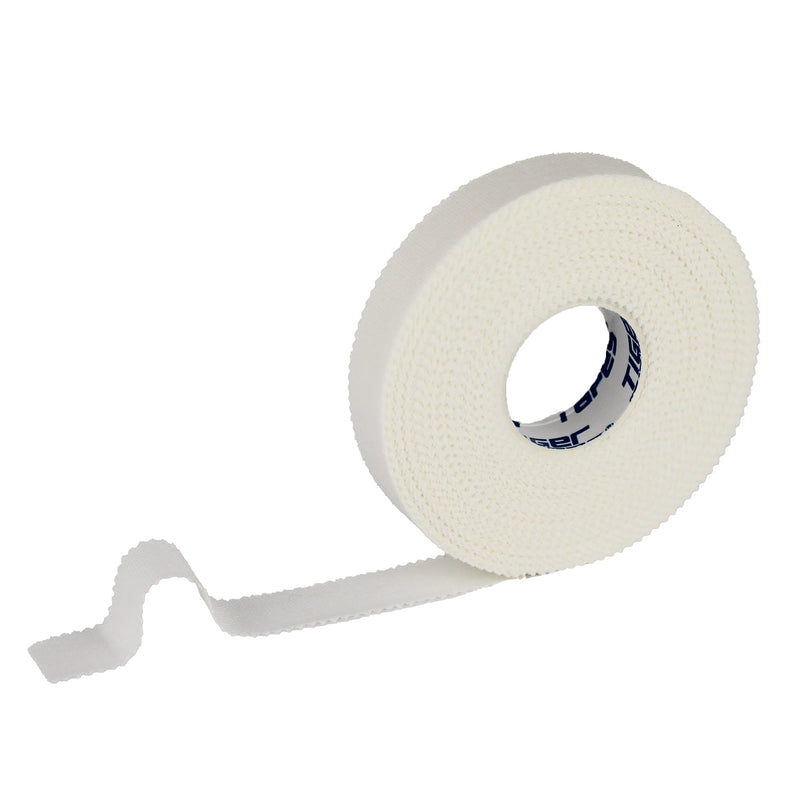 TIGERTAPES - Pack of 6 Zinc Oxide Strapping (1.25cm x 13.7m) - Long Sports Tape - Easy to Apply Sports Injury Tape for Sports Healthcare Professionals - Hand Tearable - White 1.25cm x 13.7m - NewNest Australia