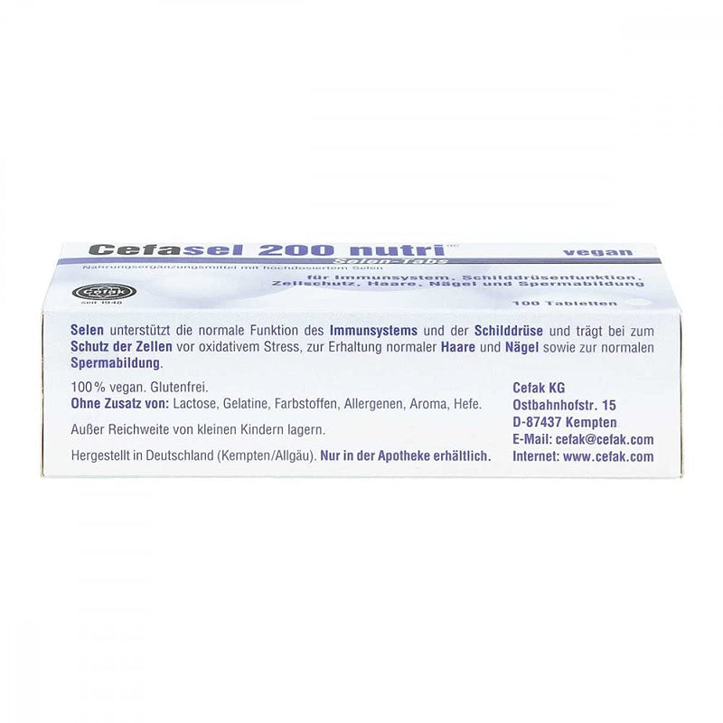 CEFASEL 200 nutri selenium tabs 100 pcs - NewNest Australia