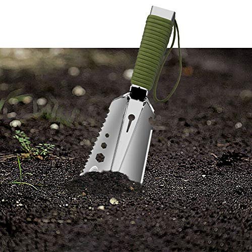 CKG Metal Detector Stainless Steel Landscaping Detecting Digging Digger Shovel Tool with Handy Belt Holder Treasure Hunting w/ Sheath Comfortable Hand Garden Tools - Gardener Gift - NewNest Australia