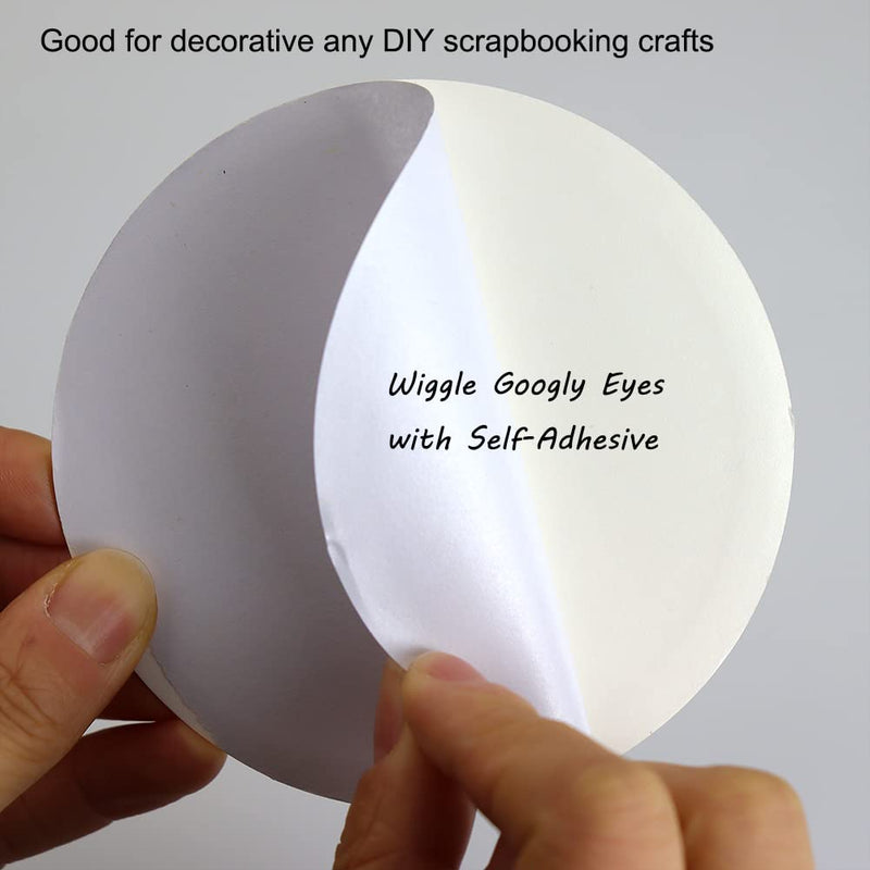 6 Pieces 2.75 Inches Googly Eyes Plastic Wiggle Eyes with Self Adhesive Black White Googly Eyes for DIY Crafts Christmas Halloween Decoration 2.75in/70mm-6pcs - NewNest Australia