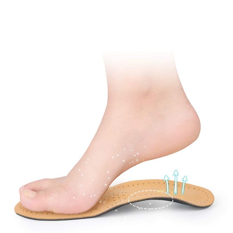 Mmfoot Handmade Thin Cushioning Leather Insoles With Arch Support For Metatarsal Pain For Flat Feet Plantar Fasciitis Arch And Breathable Orthotic Insole Size 39-40 - NewNest Australia
