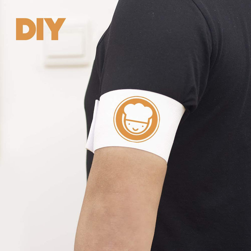 Wrzbest White Armbands Soccer Football Rugy Captain Armbands Mourning Armband for Multipurpose Use,DIY,Restaurant,Team Sport,Hospital,School - NewNest Australia