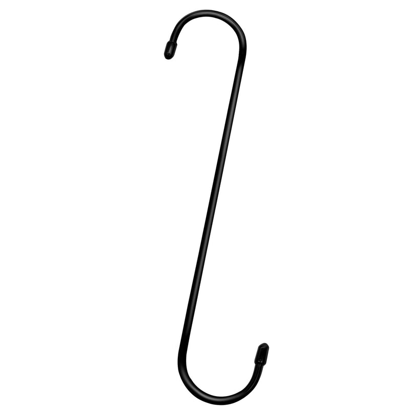 NewNest Australia - ESFUN 6 Pack 10 inch Extra Large S Hooks Black Heavy Duty Plant Hanging Hooks Long S Shaped Extension Hooks for Kitchenware,Utensils,Pergola,Closet,Flower Basket,Garden,Patio,Indoor Outdoor Uses 