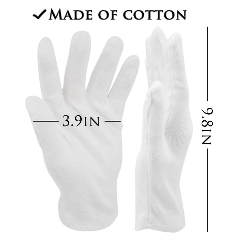 White Cotton Gloves,12Pairs BESTZY Soft Lightweight Work Gloves for Coin Jewelry Health Daily Work Gloves For Men Women(Medium) White Glove 2 - NewNest Australia