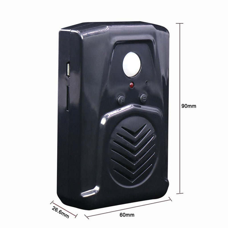 Replaceable Voice PIR Infrared Motion Sensor Haunted House Scream Box Speaker with USB Download Function Christmas MP3 Horror Happy Music Motion Activated Voice Player Black - NewNest Australia