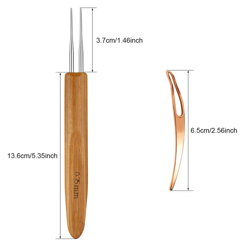 7 Pieces Dreadlock Crochet Hook Include Dreadlocks Crochet Hair Weaving Needle Tool 2 Pieces 1 Hook + 1 Pieces 2 Hooks + 1 Pieces 3 Hooks + 3 Pieces Hair Braid Craft Locking - NewNest Australia