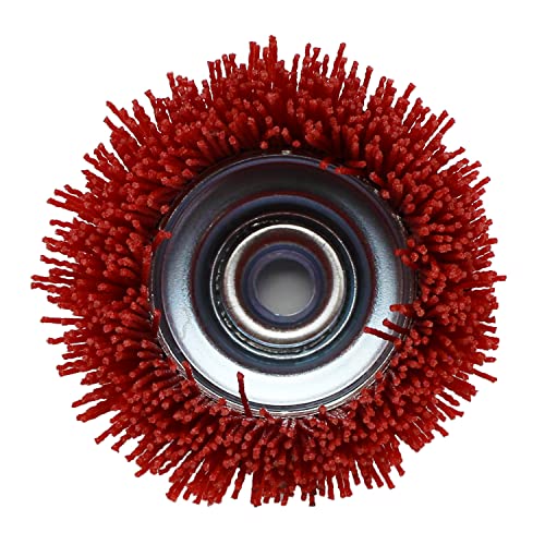 BHA 4" Abrasive Filament Nylon Bristle Cup Brush, 5/8"-11 Thread Arbor - Red (120 Grit) - NewNest Australia