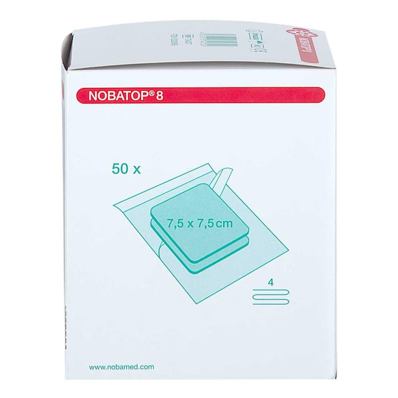 Nobatop 8 compresses 7.5x7.5 cm sterile 50X2 pcs - NewNest Australia