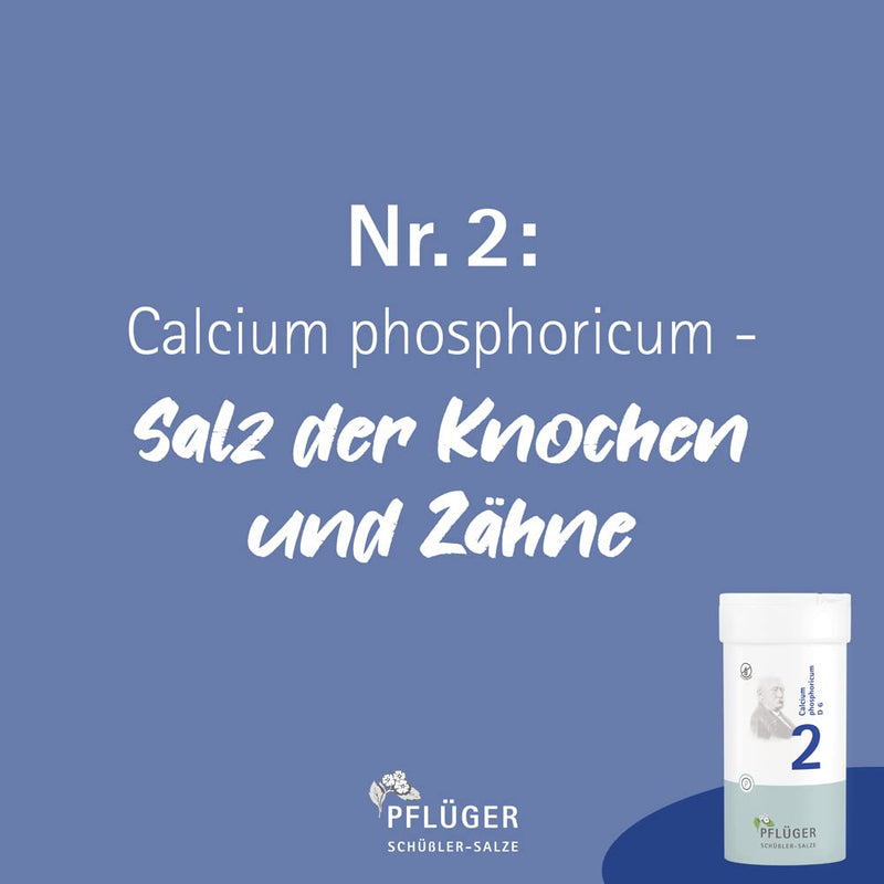 PFLÜGER Schüßler Salts No. 2 Calcium phosphoricum D6 - 400 tablets - The salt for bones and teeth - gluten-free - NewNest Australia