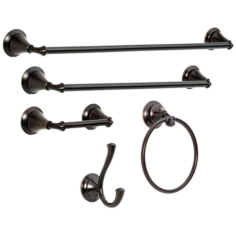 DELTA 79450-RB Linden Pivoting, SpotShield Venetian Bronze Toilet Paper Holder, 3.25 x 11.10 x 4.50 Inches - NewNest Australia