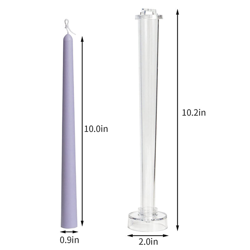 2Pack Candle Taper Mold 10.2 Inch Large Candle Mold Tapered Molds Candle Making Supplies Wedding Candle Mold Classic Dinner Candle Mold - NewNest Australia