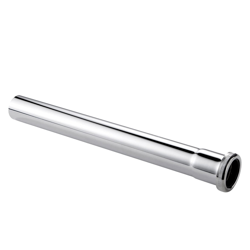 Brass Slip Joint Extension Tube 1-1/4” OD x 12” with Nut and Rubber Washer, P Trap Extension Tube, Sink Drain Tailpiece Tube Extension, Polished Chrome - NewNest Australia