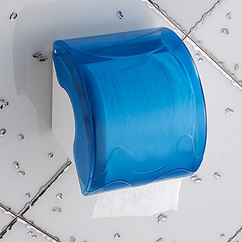 YOMESTE Wall Mounted Waterproof Paper Holder Bathroom Paper Roll Holder (Blue) Blue - NewNest Australia