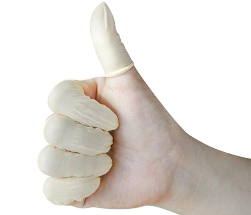 Nicedmm 500 Pcs Disposable Latex White Finger Cots - Tattoo Beauty Nail Anti-Static Finger Protector - NewNest Australia