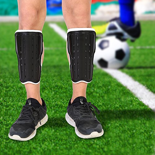 Dioche Soccer Shin Guard, Adults Breathable Shockproof Soccer Sports Shin Pad Adjustable Football Leg Protective Guards Protective Gear (1Pair) Black - NewNest Australia