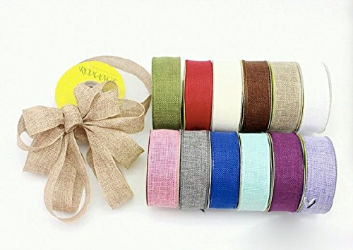 Burlap Ribbon Perfect for Wedding Home Decoration Gift Wrap Bows Made Handmade Art Crafts 1-1/2 Inch X 10 Yard Spool (Blue) Blue - NewNest Australia