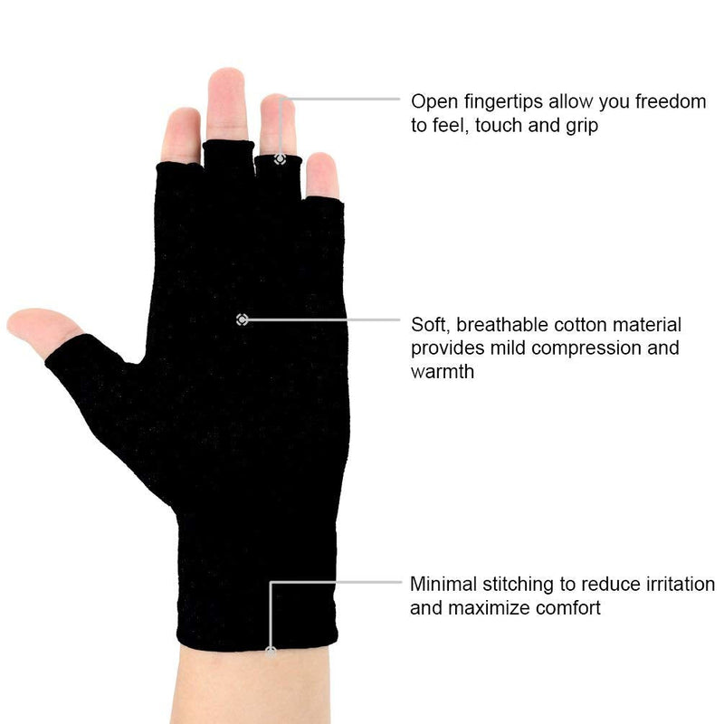 Brace Master Arthritis Gloves 2 Pairs, Compression Glove Support And Warmth For Hands, Finger Joint, Relieve The Pain Of Rheumatoid Arthritis, Osteoarthritis, Carpal Tunnel Medium - NewNest Australia