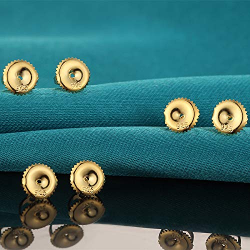 3 Pairs Screw Earring Backs for Studs, 14K Gold Plated 925 Silver Secure Locking Hypoallergenic Screw Earring Backs Replacement,Screw Backs Fit forThreaded Post 0.032"(6mm) Gold 3 Pairs - NewNest Australia