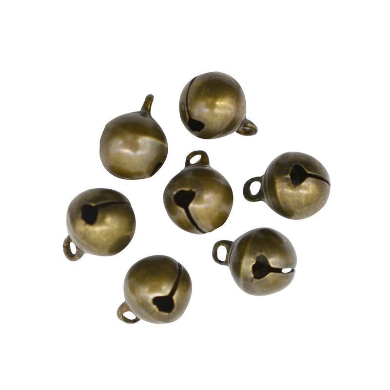 Maydahui 100PCS Small 1/2 inches Jingle Bell Vintage Bronze Mini 10mm Alloy Beads DIY for Jewelry Findings Sewing Wedding Doors and Crafts - NewNest Australia