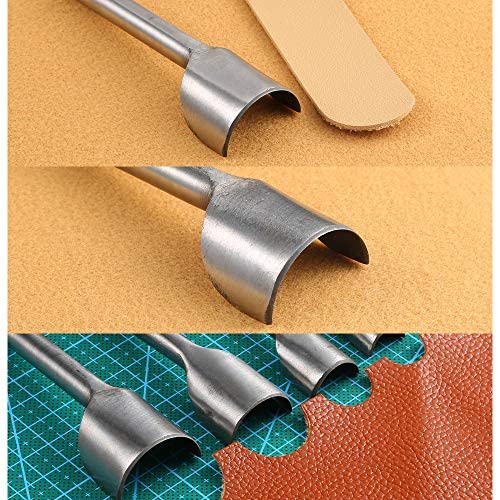 Caydo 8 Pieces Leather Tools Craft Half-Round Cutter Punch for Crafting Strap Belt, Wallet and Bag, 5-40 mm - NewNest Australia