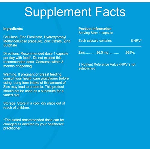 Triple Zinc Complex by Metabolics | Supporting A Healthy Immune System | Zinc Supplement Containing Zinc Picolinate, Zinc Citrate & Zinc Sulfate | 26.5mg Per Capsule — Additive Free - NewNest Australia