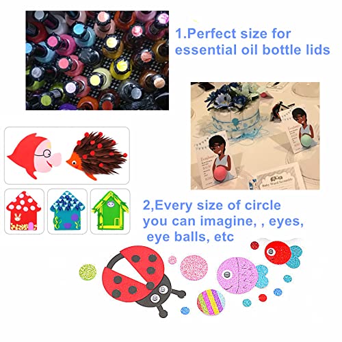 2PCS Circle Cutter (0.385 inch + 1/2 inch Hole Puncher Shapes) Circle Punches for Paper Crafts Scrapbooking Punches (9.8mm+12mm Hole Punch) Circle Punch Set 2PCS circle 9.8mm+12mm - NewNest Australia