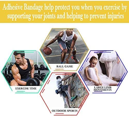 Self-Adhesive Cohesive Bandage 12 Self-Adhesive Bandage 5 Cm X 4.5 M Cohesive Tape Bandage Bandage Bandage Wrap Medical Adhesive Bandage For Pets First Aid Sports And Tattoo Grip Accessories (Black) - NewNest Australia