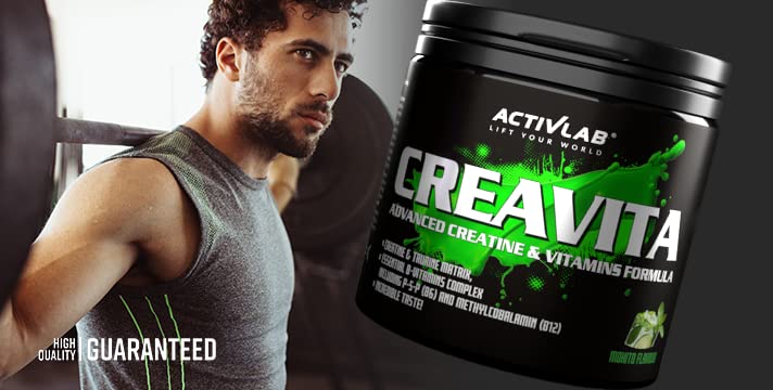 Activlab Creavita 300G | 30 Servings | Mohito Flavor | Creatine, Taurine, B Vitamins | Strength Increase | Powder | 3X Laboratory Tested | Matrix For Bodybuilding | Includes Measuring Cup - NewNest Australia