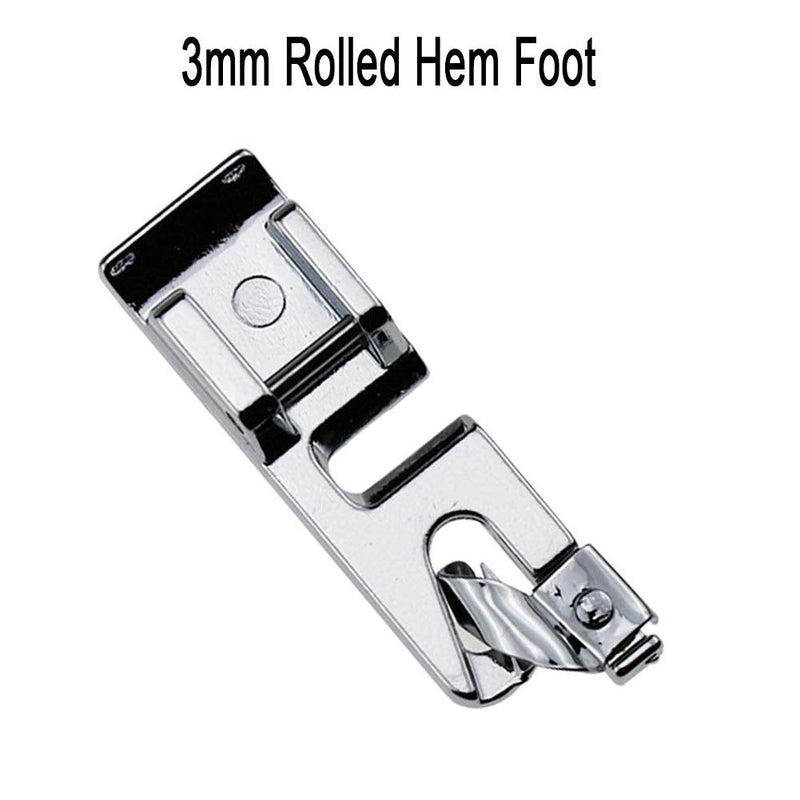 3Pcs Narrow Rolled Hem Sewing Machine Presser Foot Set (3mm, 4mm and 6mm) for All Low Shank Snap-On Singer, Brother, Babylock, Euro-Pro, Janome, Kenmore, White, Elna Sewing Machines - NewNest Australia