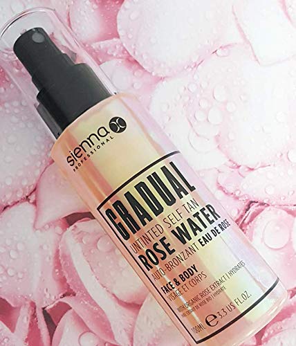 Sienna X Gradual Self Tan Rose Water. Vegan Hydrating Self Tanning Water. Natural Glow While Nourishing Skin. Light Buildable Fake Tan. Quick Dry Face Tan With Rose Scent. Refreshing Mist Spray. - NewNest Australia