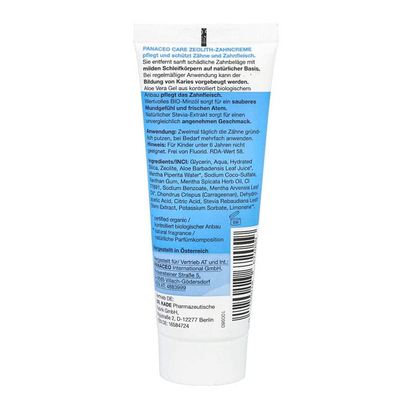 PANACEO Care Zeolite toothpaste 75 ml - NewNest Australia