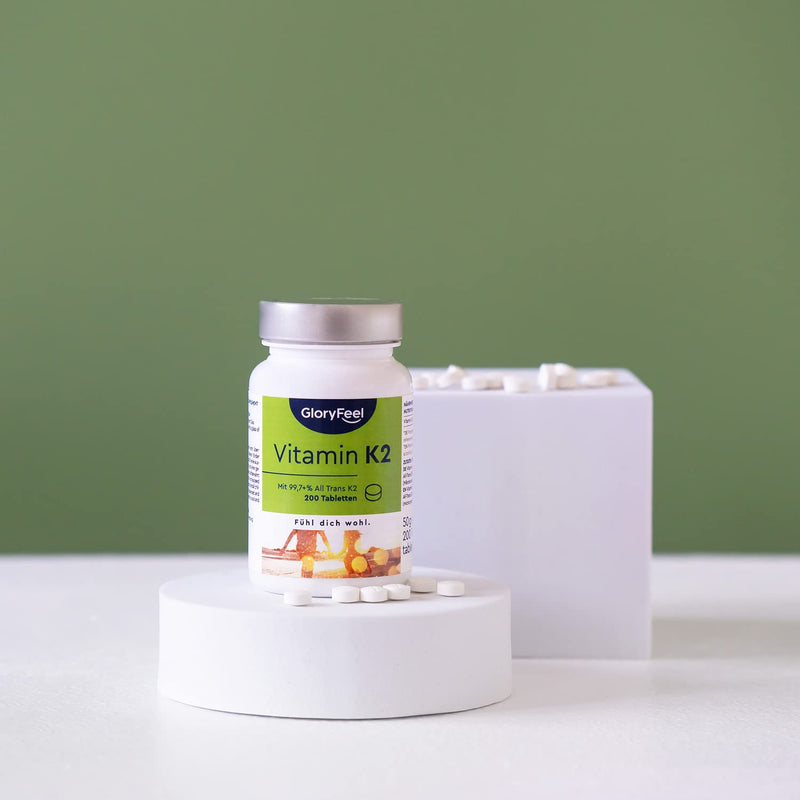 Vitamin K2 MK-7 200µg - 200 vegan tablets - Premium K2VITAL® K2-MK7 Menaquinone 99.7+% All-Trans - Laboratory tested and made in Germany without additives - NewNest Australia