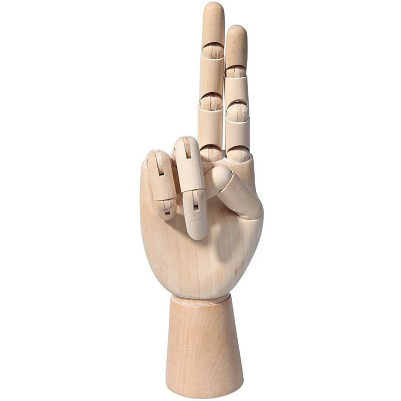 Juvale Wood Hand Model 7", Mannequin with Flexible Wooden Fingers for Drawing, Art Supplies - NewNest Australia