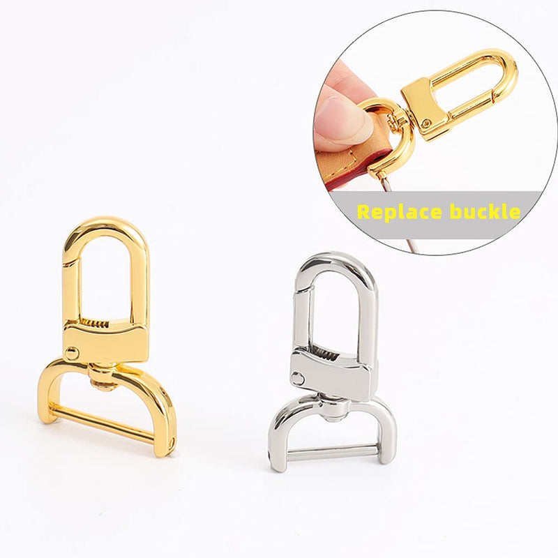 willikiva Replacement D-Rings Swivel Snap Hooks Push Gate Clip Lobster Claw Clasp DIY Leather Craft Purse (Antique Brass,1 1/16inch) 1 1/16inch Antique Brass - NewNest Australia