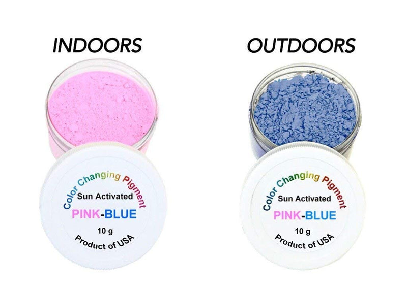 Sun Activated Photochromic Powder Pigment PINK changing to VIOLET-BLUE when exposed to UV Light Perfect for Color Changing Slime Science Experiments - NewNest Australia