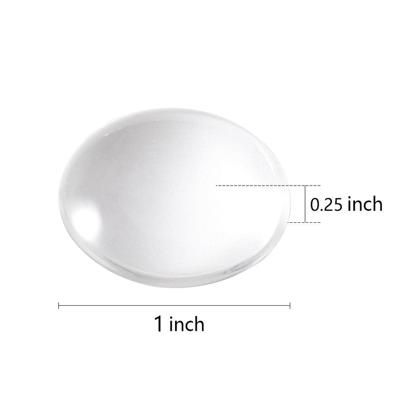 HAUTOCO 120 Pieces Transparent Glass Dome Cabochons Round Cabochons Tiles, Non-calibrated Round 1 inch/25mm for Craft Cameo Pendants Photo Jewelry Necklaces - NewNest Australia