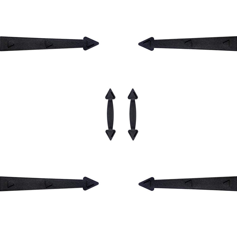 skysen Magnetic Garage Door Decorative Faux Hinges Handles Accents Hardware Kit Black(cxckls) - NewNest Australia