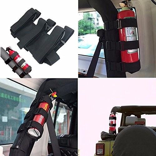 XYZCTEME Fire Extinguisher Holder, ATV/UTV Interior Roll Bar Trim Kit (Black) - NewNest Australia