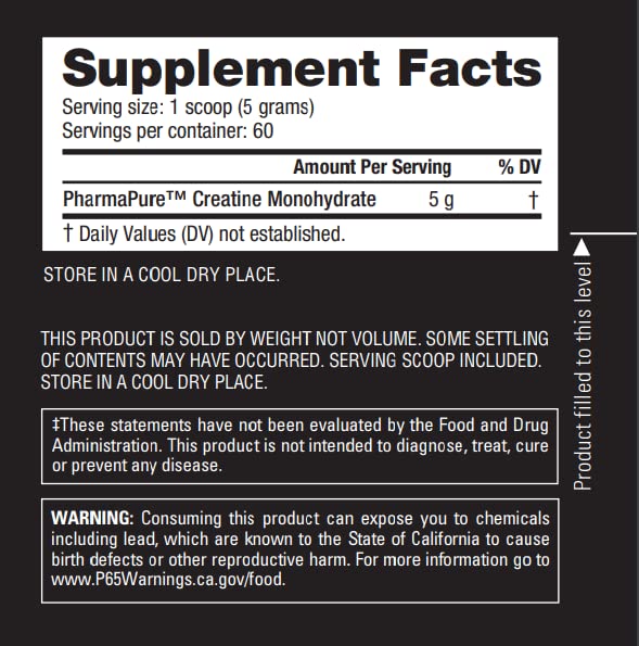 NutraBio Creatine Monohydrate - Pure Grade - Supports Muscle Energy and Strength - (300 Grams) - Unflavored, HPLC Tested (300g) 300g - NewNest Australia