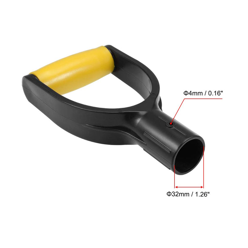 uxcell Shovel D Grip Handle, 32mm Inner Dia PVC for Digging Raking Tools Yellow - NewNest Australia