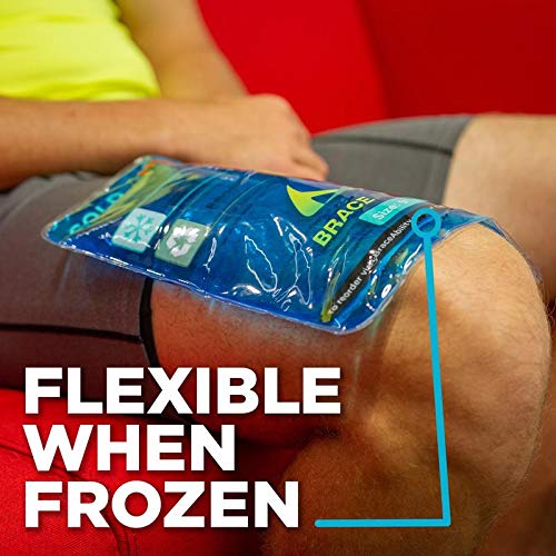 BraceAbility Reusable Heat/Ice Pack for Injuries | Kid Friendly, Flexible Hot and Cold Therapy Gel Compress, Large Microwavable Hip Wrap, Back or Knee Pain Aid, Medical Surgery Icing Bag (9" x 11") - NewNest Australia