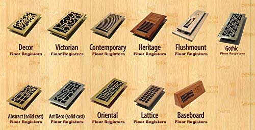 Decor Grates SPH210-A Classic Collection Decor Design Floor Register, 2x10 Inches, Antique Brass 1 Pack - NewNest Australia